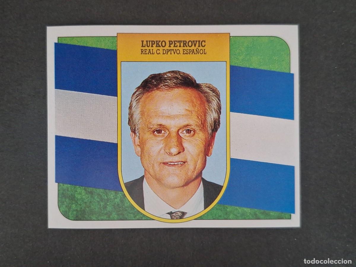 Cromos de f&uacute;tbol: L3 LUPKO PETROVIC ENTRENADOR R.C.D. ESPA&Ntilde;OL LIGA ESTE 1991 1992 91 92 CARTON SIN PEGAR NUNCA PEGADO