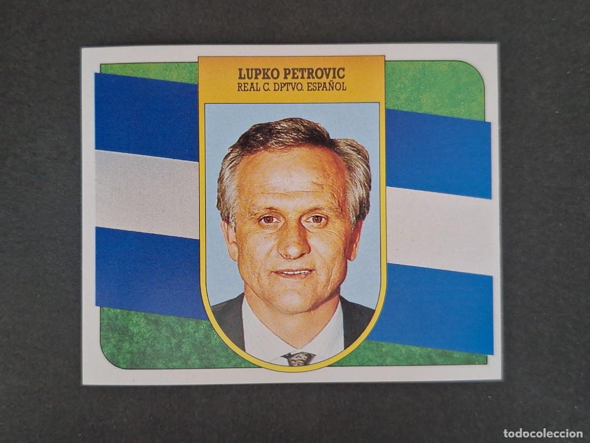 Cromos de f&uacute;tbol: L3 LUPKO PETROVIC ENTRENADOR R.C.D. ESPA&Ntilde;OL LIGA ESTE 1991 1992 91 92 CARTON SIN PEGAR NUNCA PEGADO