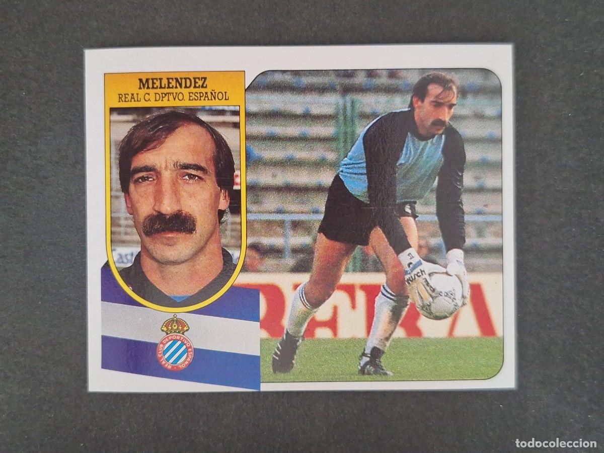 Cromos de f&uacute;tbol: L3 MELENDEZ R.C.D. ESPA&Ntilde;OL LIGA ESTE 1991 1992 91 92 CARTON SIN PEGAR NUNCA PEGADO