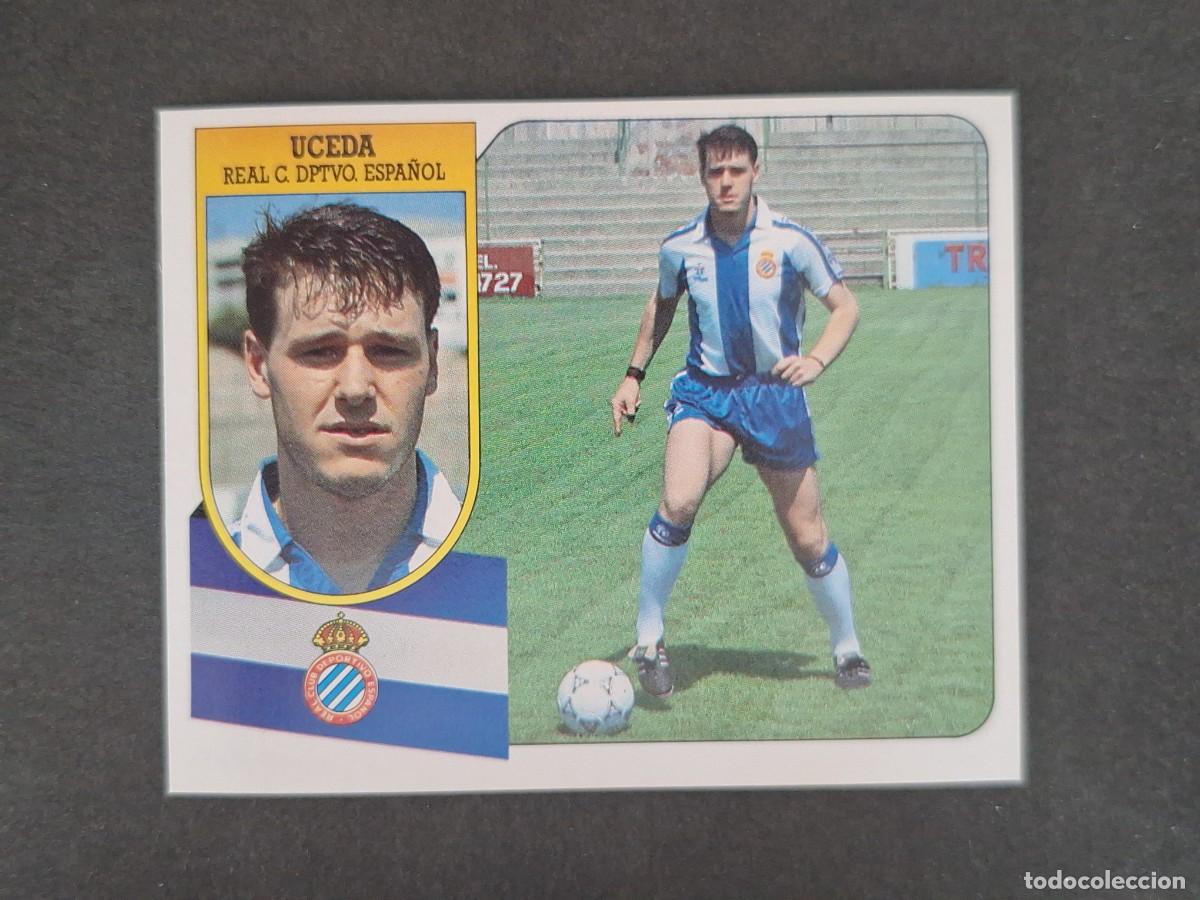 Cromos de f&uacute;tbol: L3 UCEDA R. C. D. ESPA&Ntilde;OL LIGA ESTE 1991 1992 91 92 CARTON SIN PEGAR NUNCA PEGADO