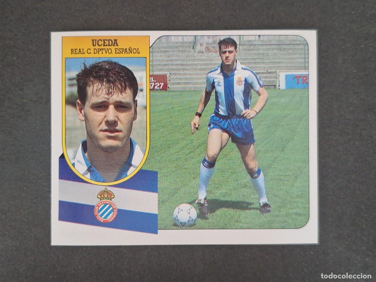 Cromos de f&uacute;tbol: L3 UCEDA R. C. D. ESPA&Ntilde;OL LIGA ESTE 1991 1992 91 92 CARTON SIN PEGAR NUNCA PEGADO