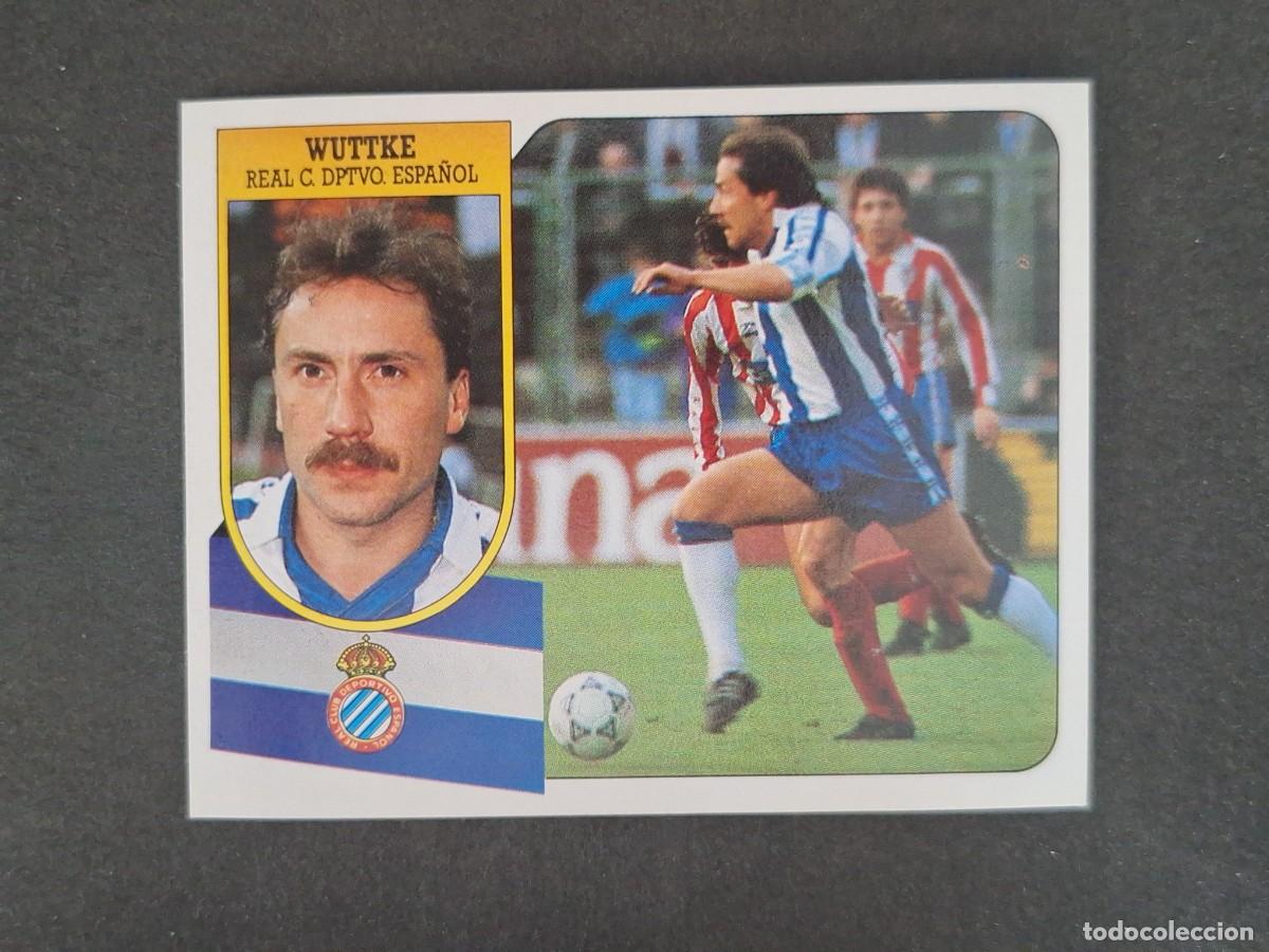 Cromos de f&uacute;tbol: L3 WUTTKE R. C. D. ESPA&Ntilde;OL LIGA ESTE 1991 1992 91 92 CARTON SIN PEGAR NUNCA PEGADO