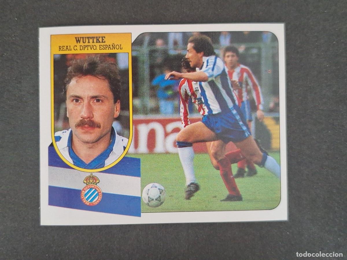 Cromos de f&uacute;tbol: L3 WUTTKE R. C. D. ESPA&Ntilde;OL LIGA ESTE 1991 1992 91 92 CARTON SIN PEGAR NUNCA PEGADO