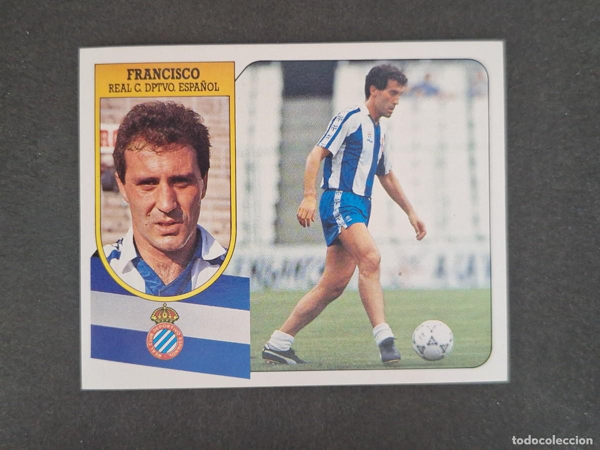 Cromos de f&uacute;tbol: L3 FRANCISCO R. C. D. ESPA&Ntilde;OL LIGA ESTE 1991 1992 91 92 CARTON SIN PEGAR NUNCA PEGADO