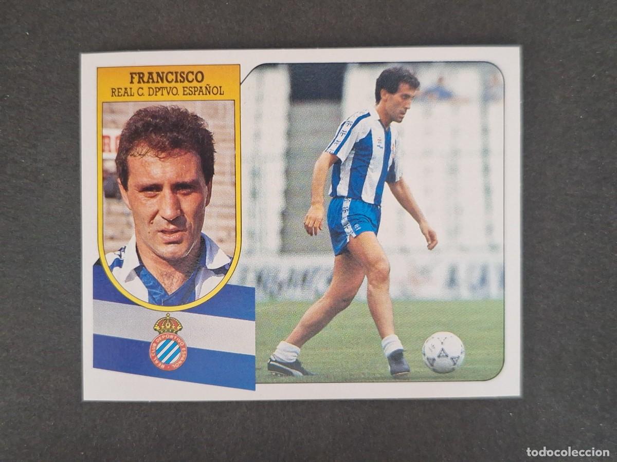 Cromos de f&uacute;tbol: L3 FRANCISCO R. C. D. ESPA&Ntilde;OL LIGA ESTE 1991 1992 91 92 CARTON SIN PEGAR NUNCA PEGADO