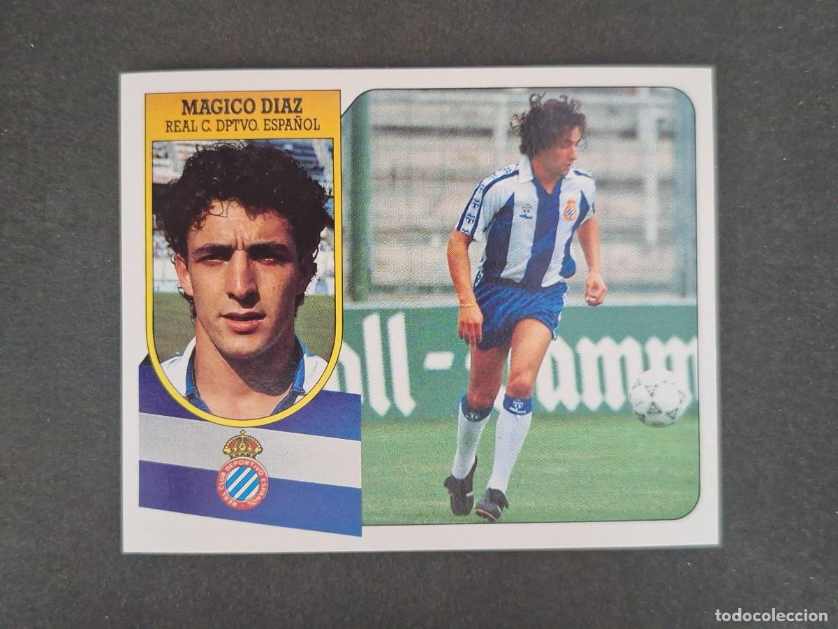 Cromos de f&uacute;tbol: L3 MAGICO DIAZ R. C. D. ESPA&Ntilde;OL LIGA ESTE 1991 1992 91 92 CARTON SIN PEGAR NUNCA PEGADO