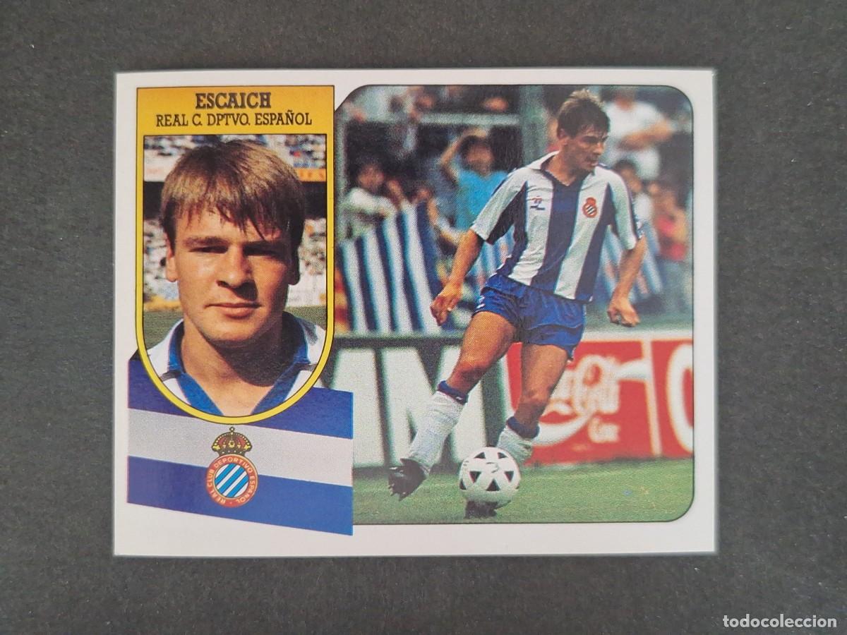 Cromos de f&uacute;tbol: L3 ESCAICH R. C. D. ESPA&Ntilde;OL LIGA ESTE 1991 1992 91 92 CARTON SIN PEGAR NUNCA PEGADO