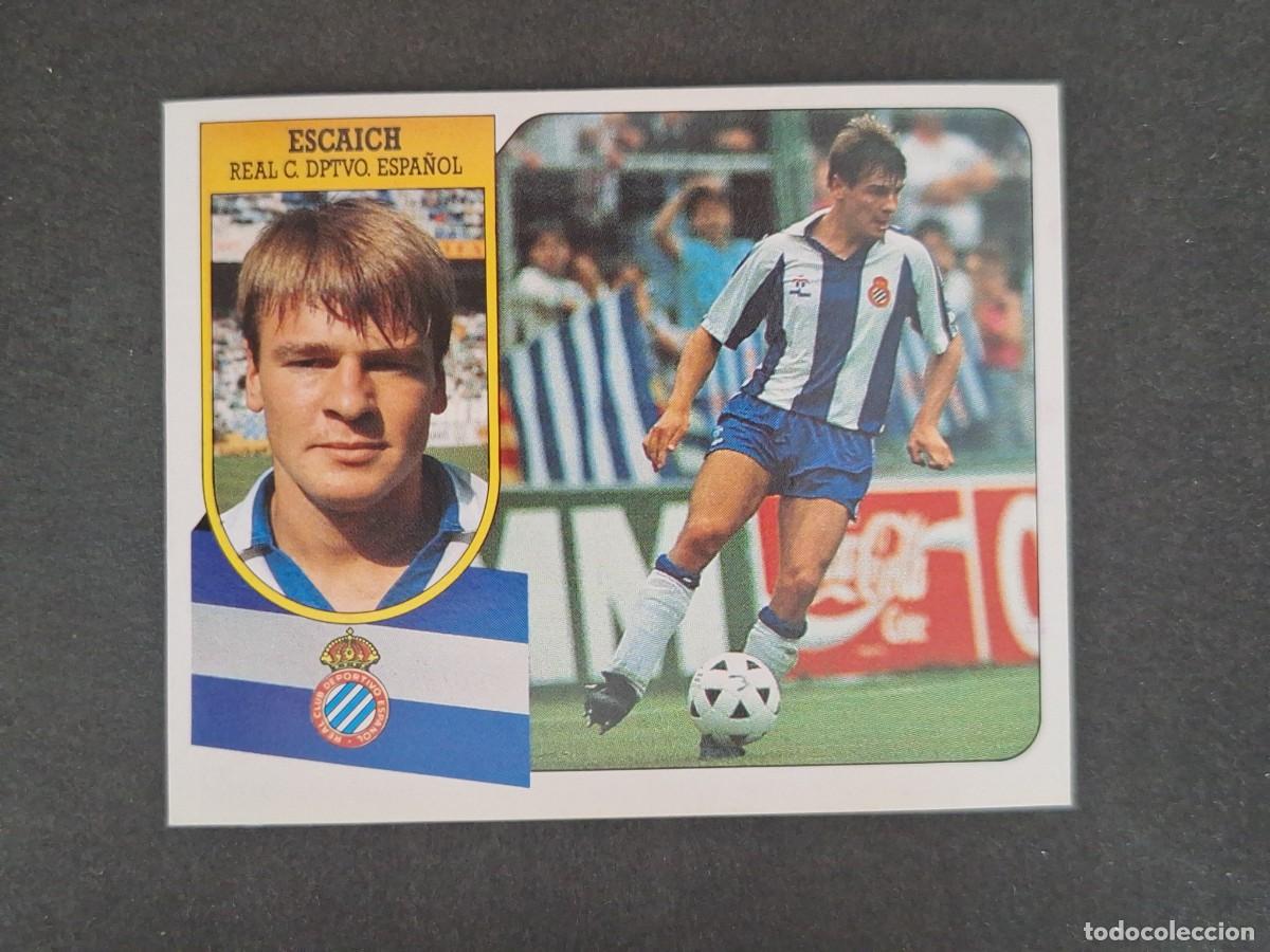 Cromos de f&uacute;tbol: L3 ESCAICH R. C. D. ESPA&Ntilde;OL LIGA ESTE 1991 1992 91 92 CARTON SIN PEGAR NUNCA PEGADO