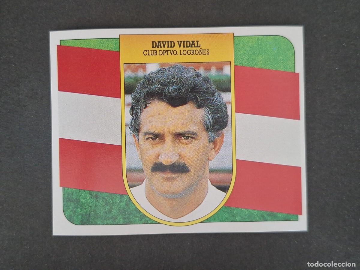 Cromos de f&uacute;tbol: L3 DAVID VIDAL ENTRENADOR C. D. LOGRO&Ntilde;ES LIGA ESTE 1991 1992 91 92 CARTON SIN PEGAR NUNCA PEGADO
