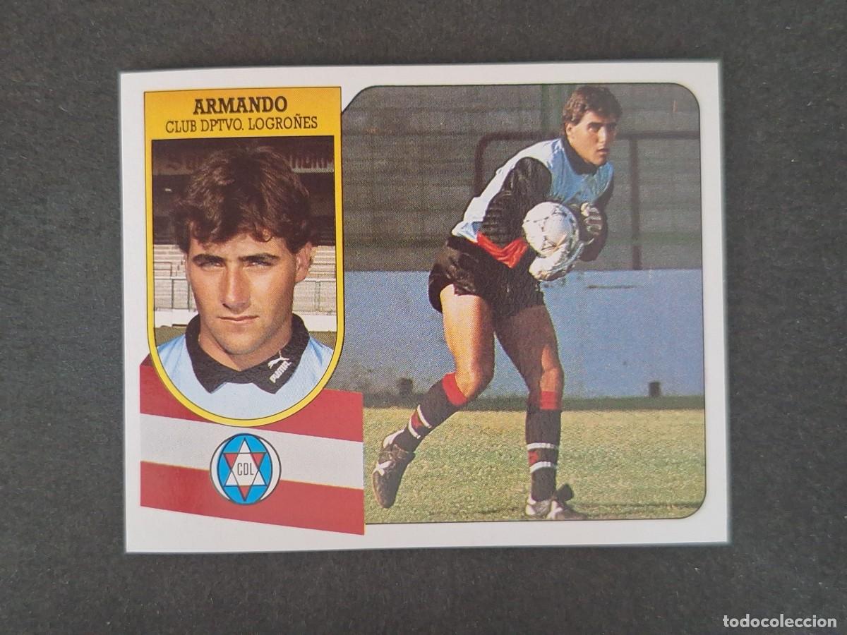 Cromos de f&uacute;tbol: L3 ARMANDO C. D. LOGRO&Ntilde;ES LIGA ESTE 1991 1992 91 92 CARTON SIN PEGAR NUNCA PEGADO
