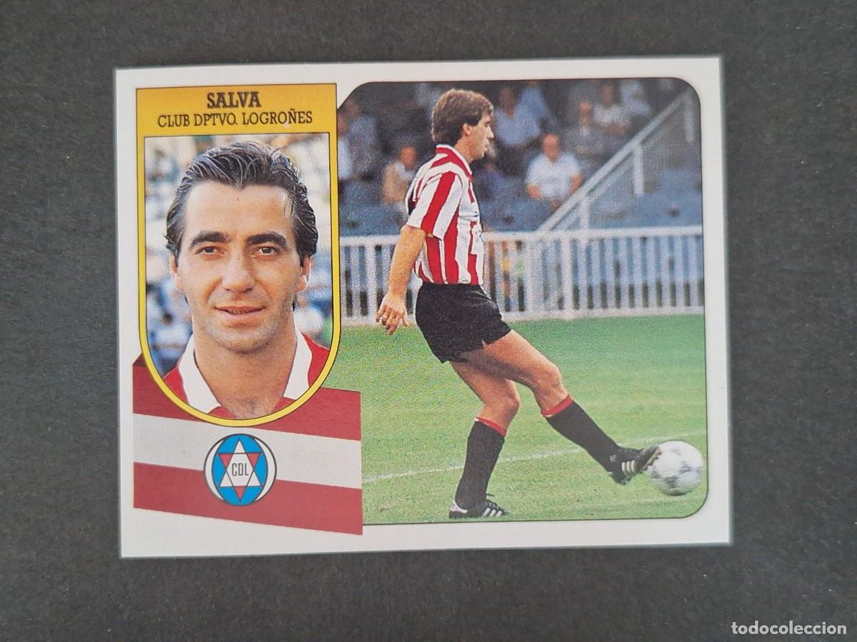 Cromos de f&uacute;tbol: L3 SALVA C. D. LOGRO&Ntilde;ES LIGA ESTE 1991 1992 91 92 CARTON SIN PEGAR NUNCA PEGADO