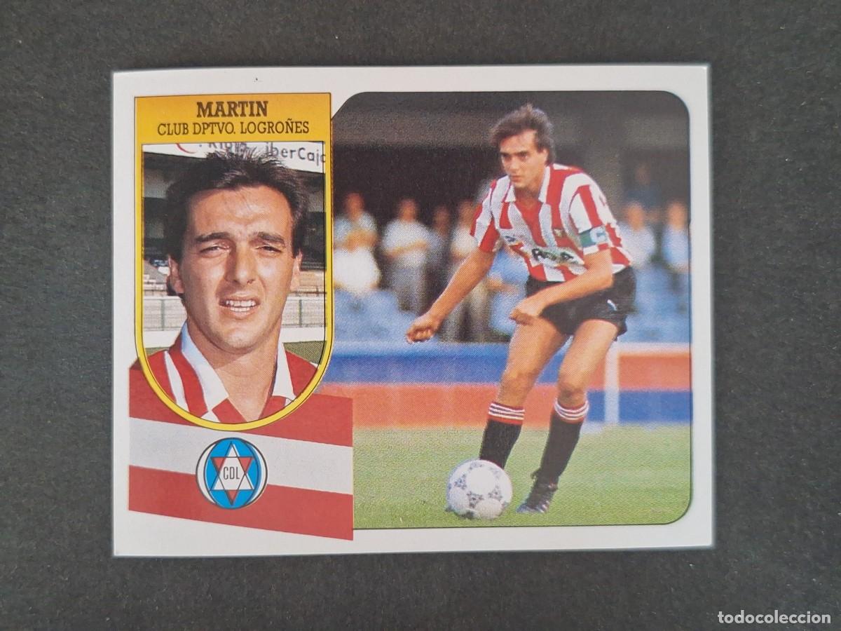 Cromos de f&uacute;tbol: L3 MARTIN C. D. LOGRO&Ntilde;ES LIGA ESTE 1991 1992 91 92 CARTON SIN PEGAR NUNCA PEGADO