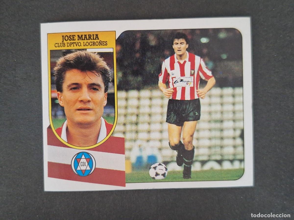 Cromos de f&uacute;tbol: L3 JOSE MARIA C. D. LOGRO&Ntilde;ES LIGA ESTE 1991 1992 91 92 CARTON SIN PEGAR NUNCA PEGADO