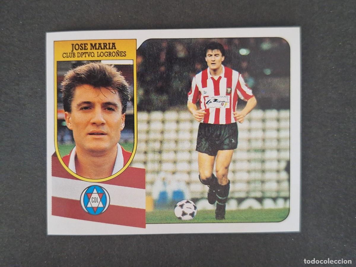 Cromos de f&uacute;tbol: L3 JOSE MARIA C. D. LOGRO&Ntilde;ES LIGA ESTE 1991 1992 91 92 CARTON SIN PEGAR NUNCA PEGADO