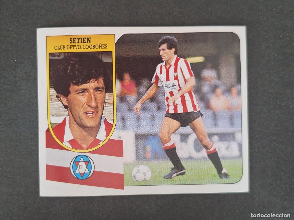 Cromos de f&uacute;tbol: L3 SETIEN C. D. LOGRO&Ntilde;ES LIGA ESTE 1991 1992 91 92 CARTON SIN PEGAR NUNCA PEGADO