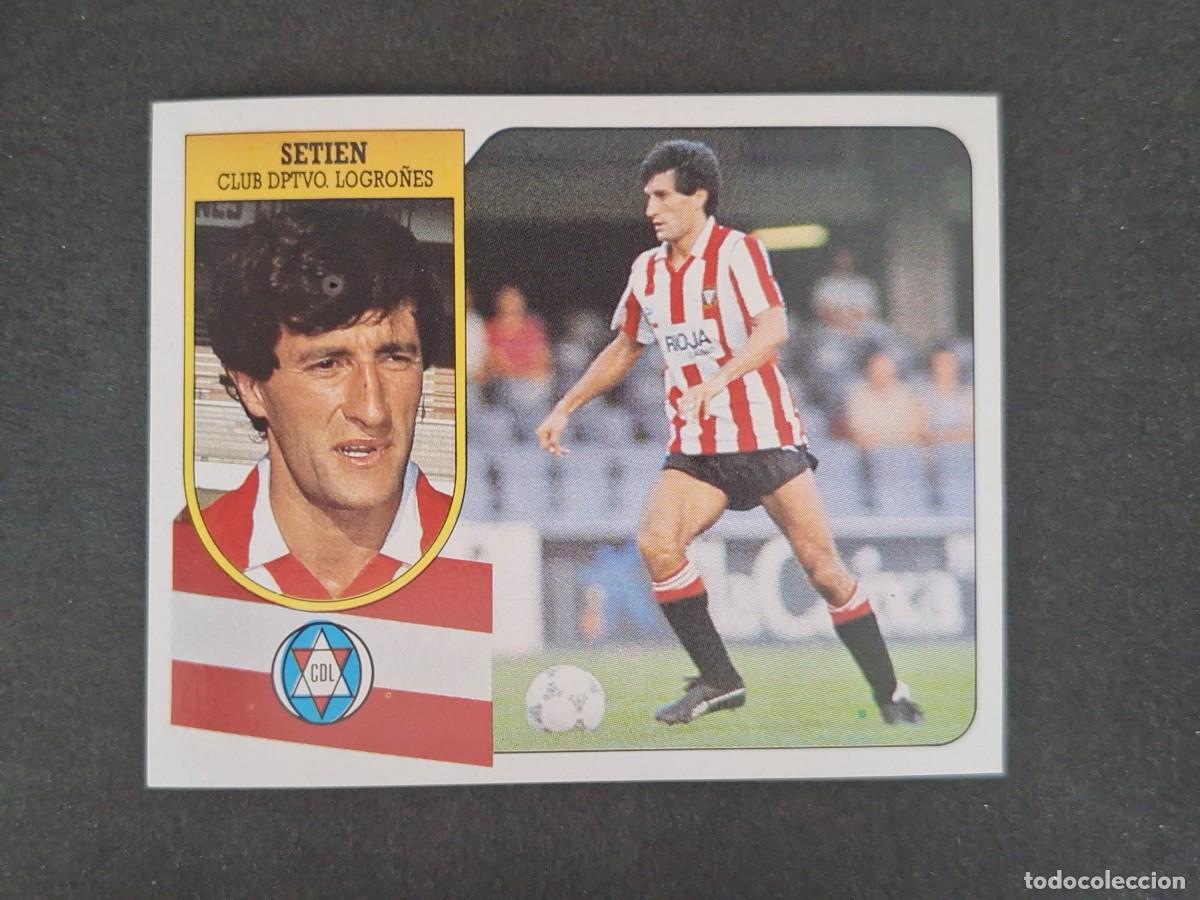 Cromos de f&uacute;tbol: L3 SETIEN C. D. LOGRO&Ntilde;ES LIGA ESTE 1991 1992 91 92 CARTON SIN PEGAR NUNCA PEGADO