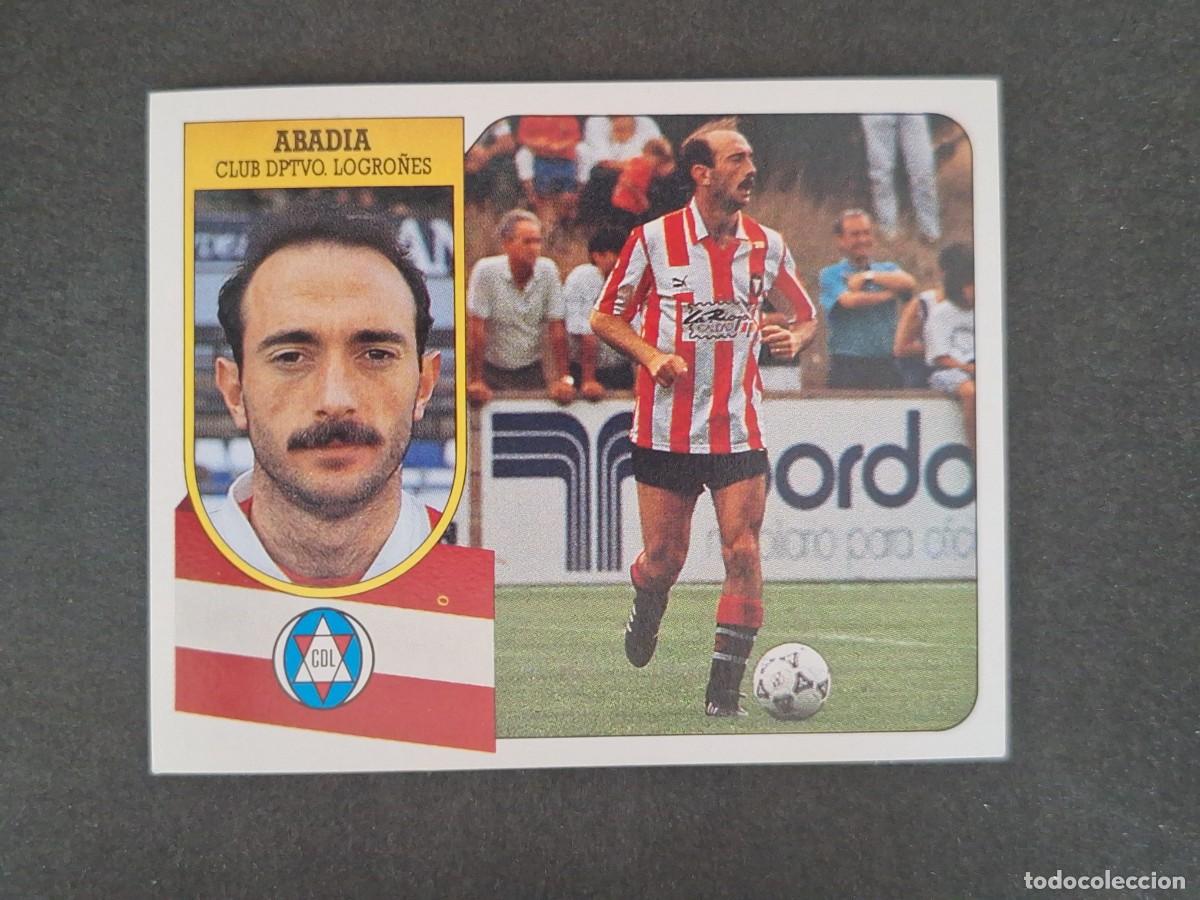 Cromos de f&uacute;tbol: L3 ABADIA C. D. LOGRO&Ntilde;ES LIGA ESTE 1991 1992 91 92 CARTON SIN PEGAR NUNCA PEGADO