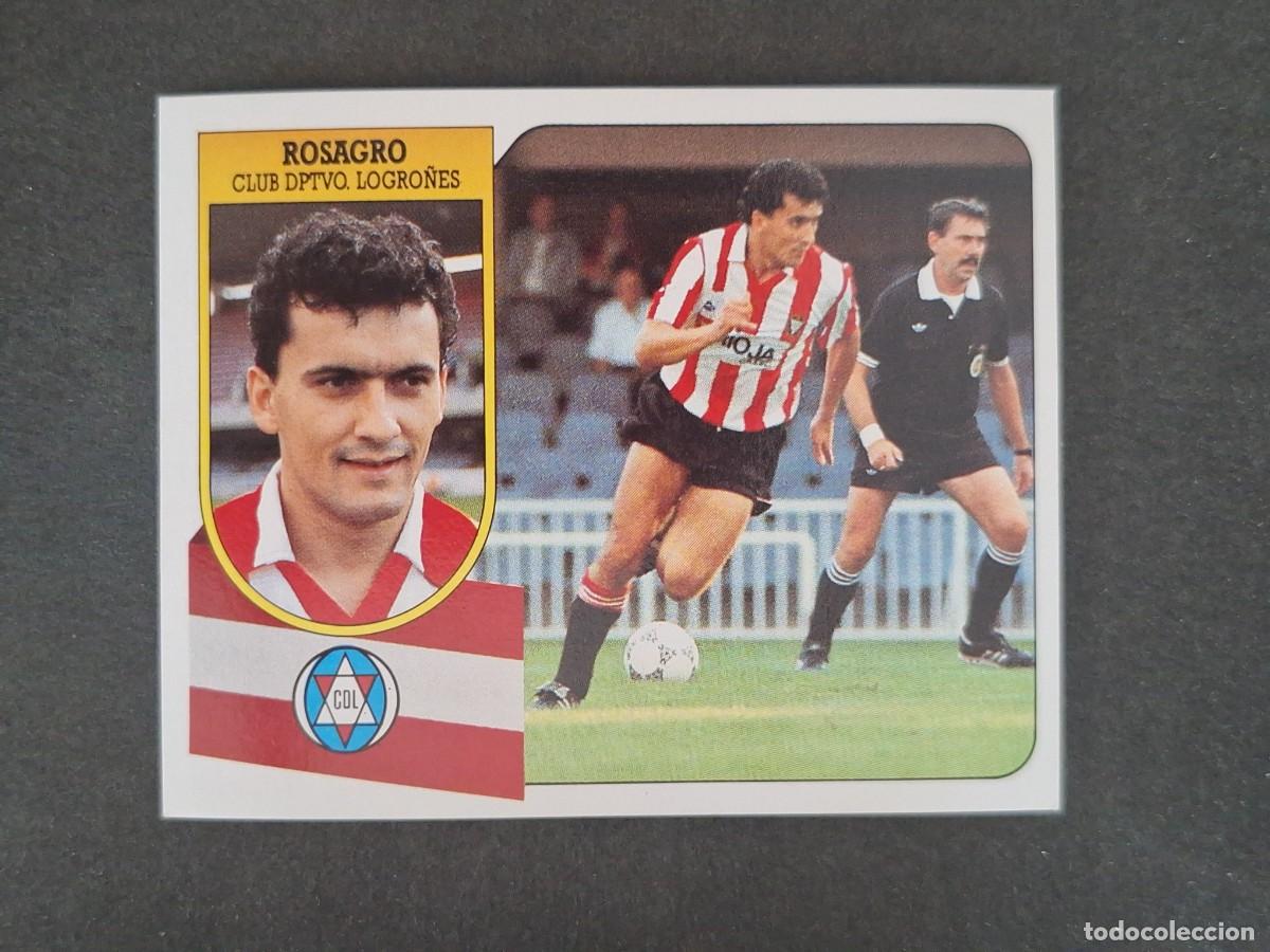 Cromos de f&uacute;tbol: L3 ROSAGRO C. D. LOGRO&Ntilde;ES LIGA ESTE 1991 1992 91 92 CARTON SIN PEGAR NUNCA PEGADO
