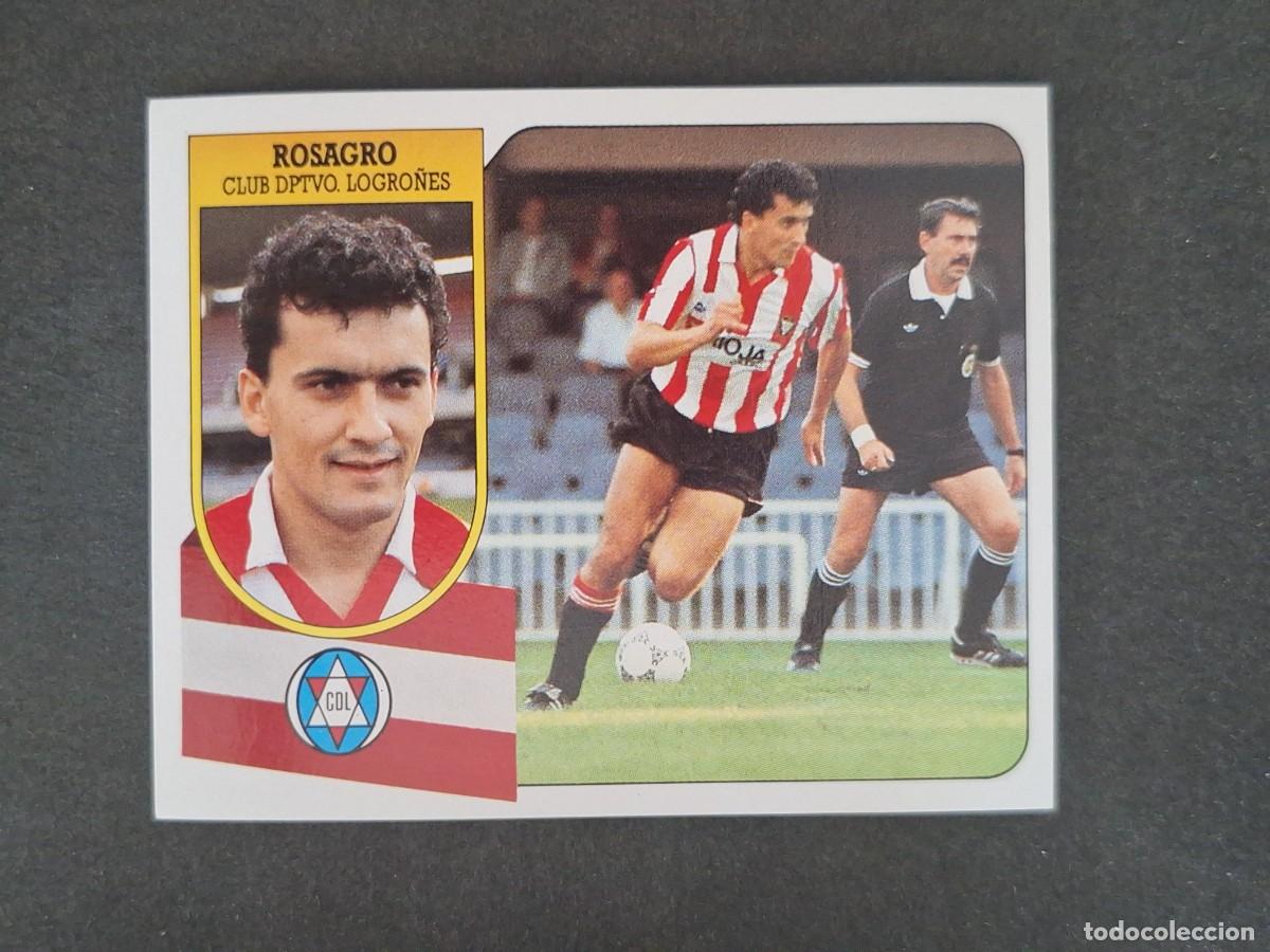 Cromos de f&uacute;tbol: L3 ROSAGRO C. D. LOGRO&Ntilde;ES LIGA ESTE 1991 1992 91 92 CARTON SIN PEGAR NUNCA PEGADO