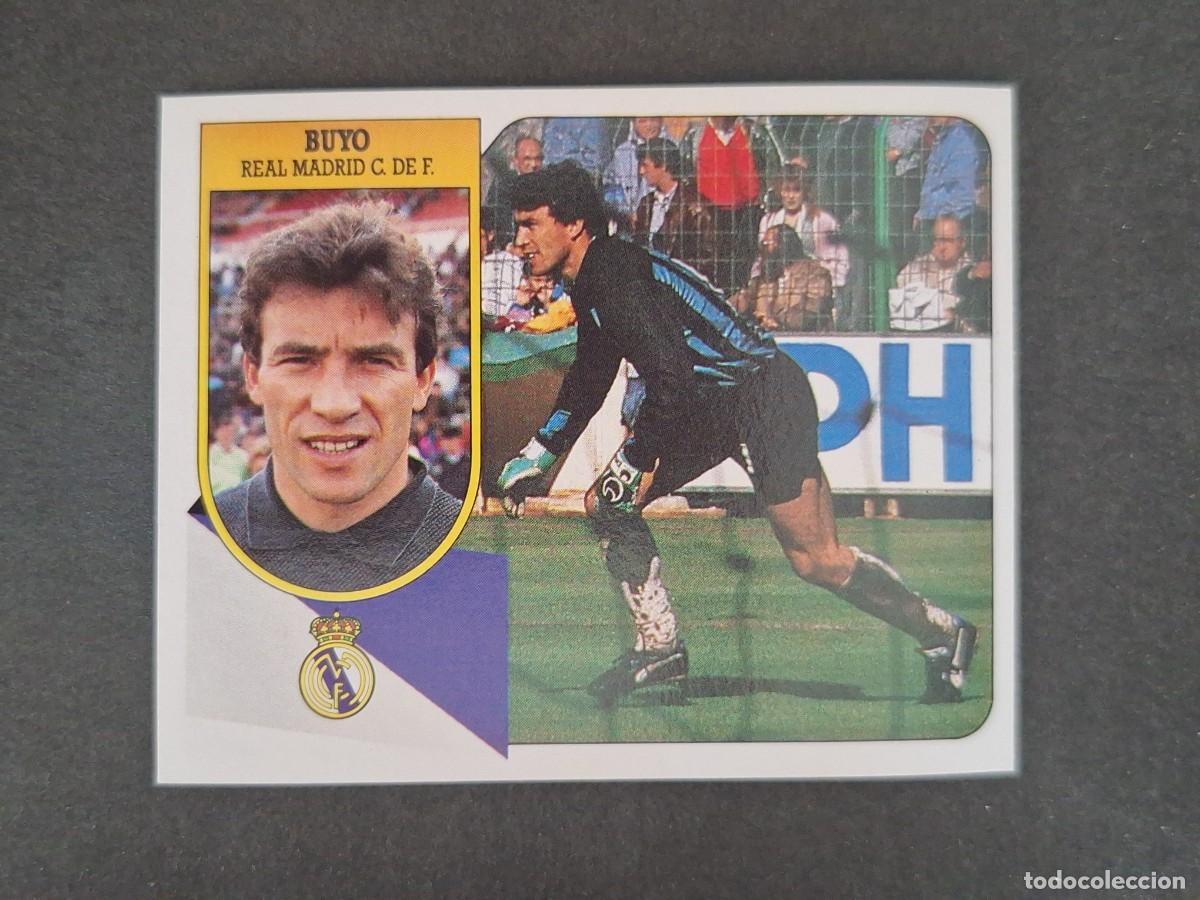 Cromos de f&uacute;tbol: L3 BUYO REAL MADRID LIGA ESTE 1991 1992 91 92 CARTON SIN PEGAR NUNCA PEGADO
