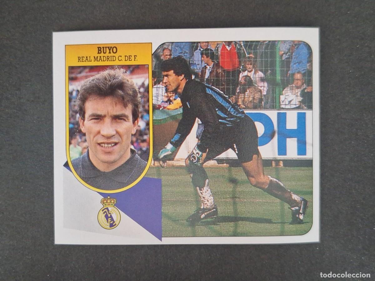 Cromos de f&uacute;tbol: L3 BUYO REAL MADRID LIGA ESTE 1991 1992 91 92 CARTON SIN PEGAR NUNCA PEGADO