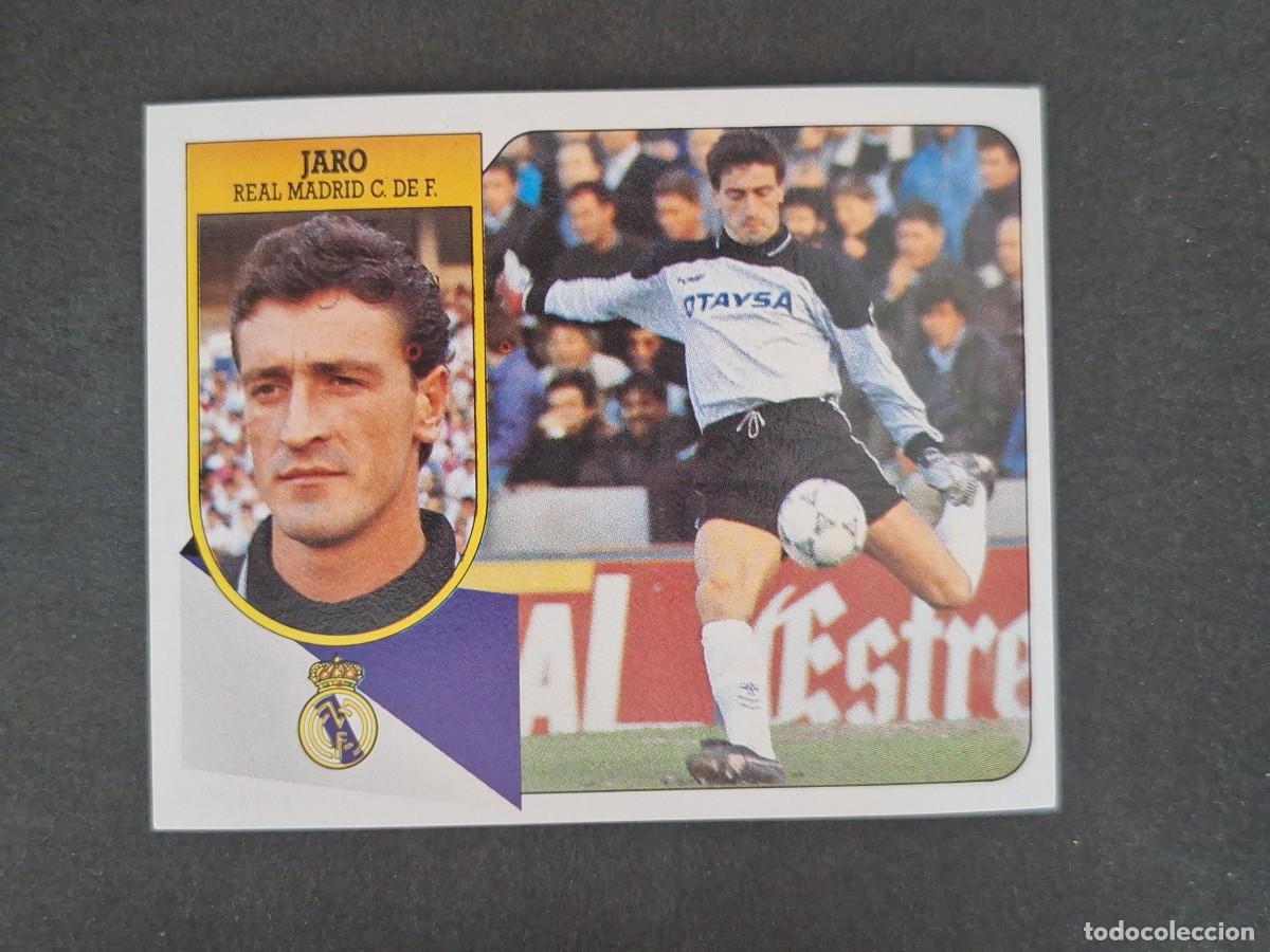 Cromos de f&uacute;tbol: L3 JARO REAL MADRID LIGA ESTE 1991 1992 91 92 CARTON SIN PEGAR NUNCA PEGADO