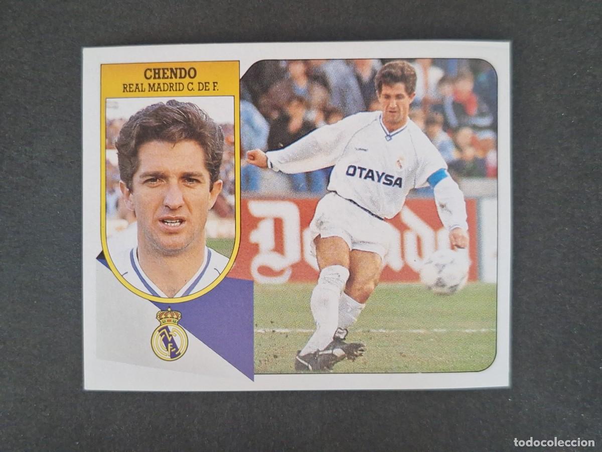Cromos de f&uacute;tbol: L3 CHENDO REAL MADRID LIGA ESTE 1991 1992 91 92 CARTON SIN PEGAR NUNCA PEGADO