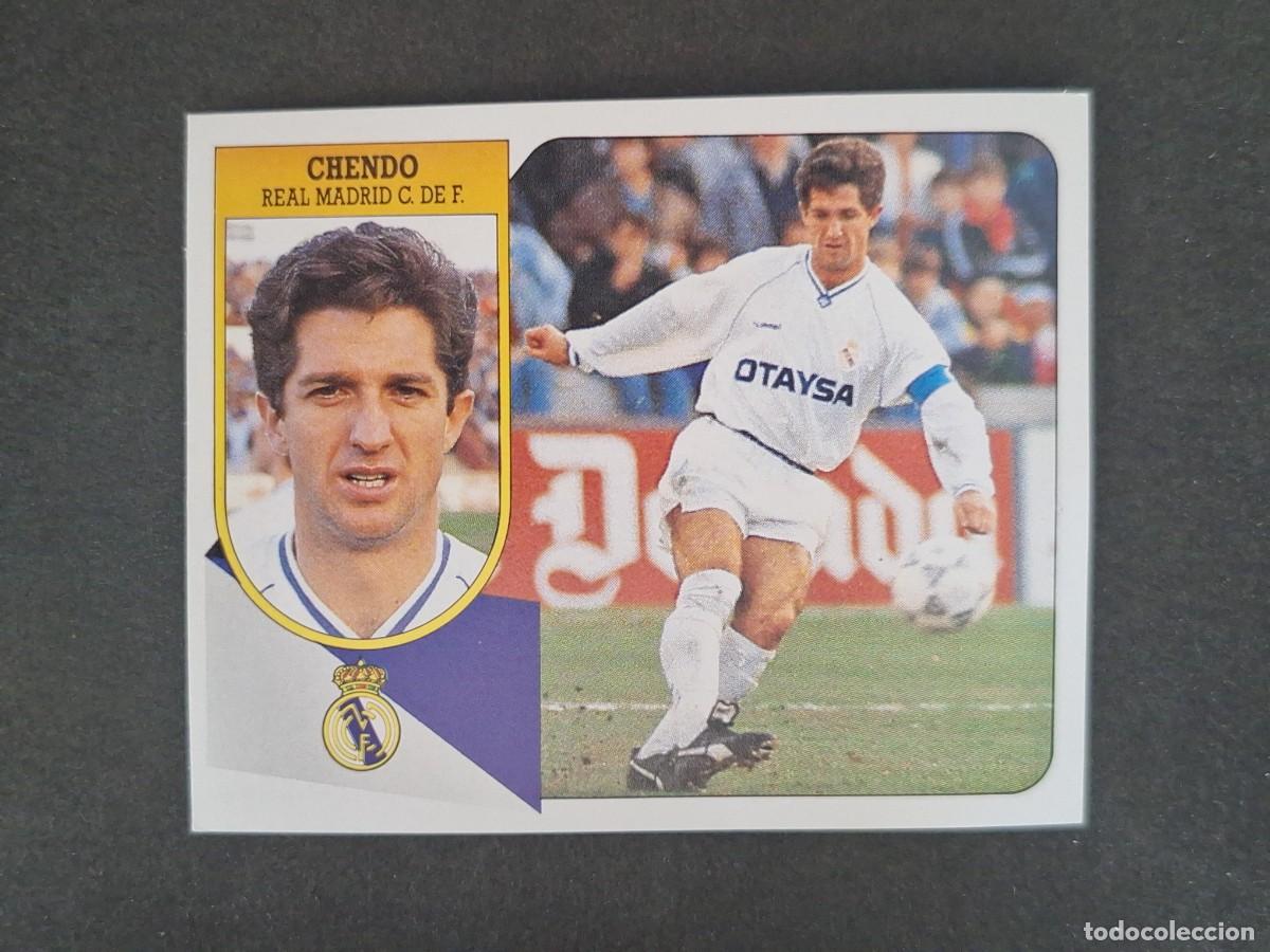 Cromos de f&uacute;tbol: L3 CHENDO REAL MADRID LIGA ESTE 1991 1992 91 92 CARTON SIN PEGAR NUNCA PEGADO