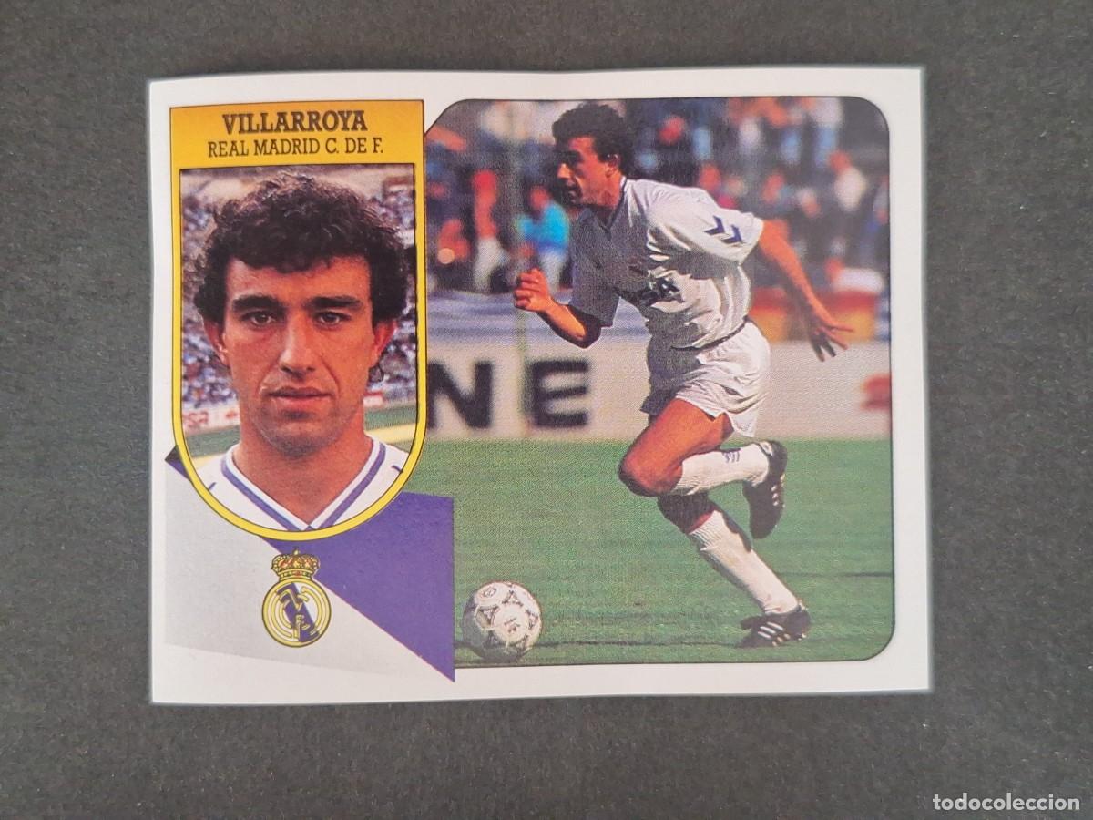 Cromos de f&uacute;tbol: L3 VILLARROYA REAL MADRID LIGA ESTE 1991 1992 91 92 CARTON SIN PEGAR NUNCA PEGADO