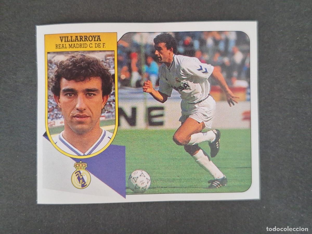 Cromos de f&uacute;tbol: L3 VILLARROYA REAL MADRID LIGA ESTE 1991 1992 91 92 CARTON SIN PEGAR NUNCA PEGADO