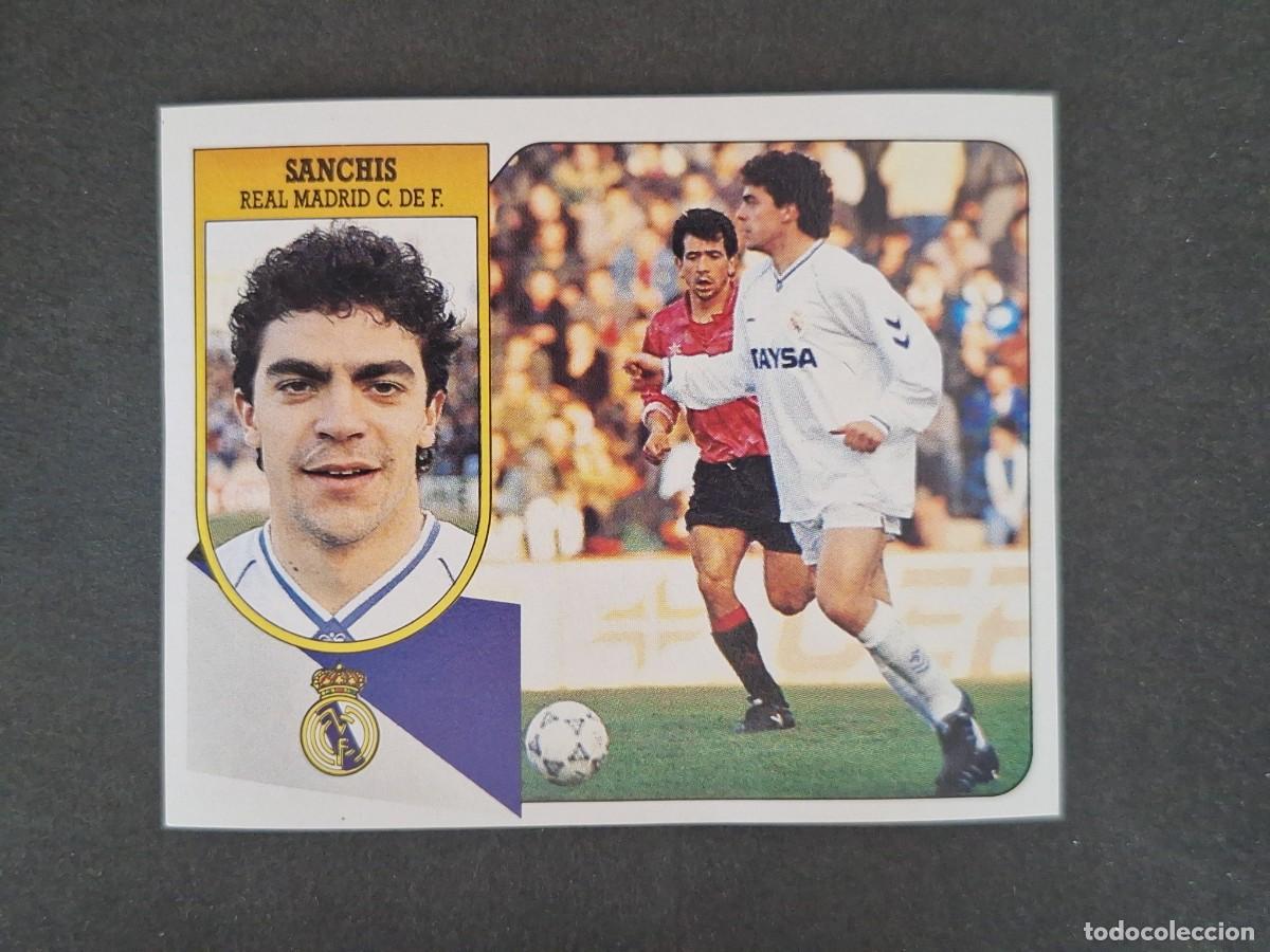 Cromos de f&uacute;tbol: L3 SANCHIS REAL MADRID LIGA ESTE 1991 1992 91 92 CARTON SIN PEGAR NUNCA PEGADO