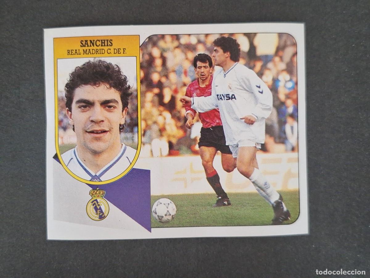 Cromos de f&uacute;tbol: L3 SANCHIS REAL MADRID LIGA ESTE 1991 1992 91 92 CARTON SIN PEGAR NUNCA PEGADO