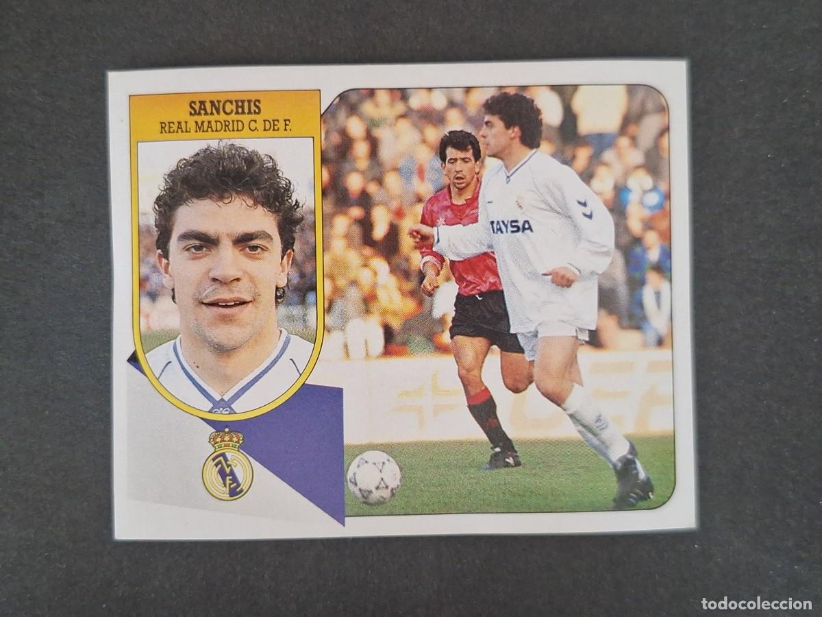 Cromos de f&uacute;tbol: L3 SANCHIS REAL MADRID LIGA ESTE 1991 1992 91 92 CARTON SIN PEGAR NUNCA PEGADO