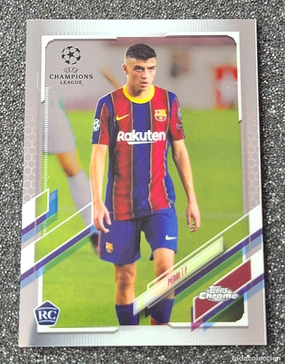 Cromos de f&uacute;tbol: Pedri Barcelona Topps Chrome Soccer #61 Rookie RC