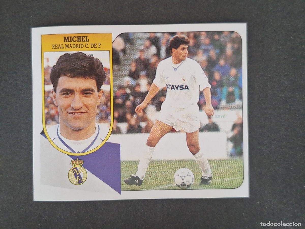 Cromos de f&uacute;tbol: L3 MICHEL REAL MADRID LIGA ESTE 1991 1992 91 92 CARTON SIN PEGAR NUNCA PEGADO