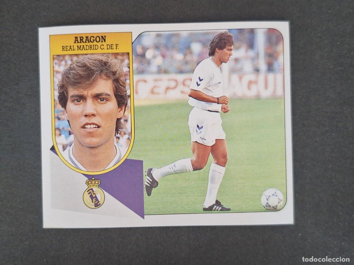 Cromos de f&uacute;tbol: L3 ARAGON REAL MADRID LIGA ESTE 1991 1992 91 92 CARTON SIN PEGAR NUNCA PEGADO