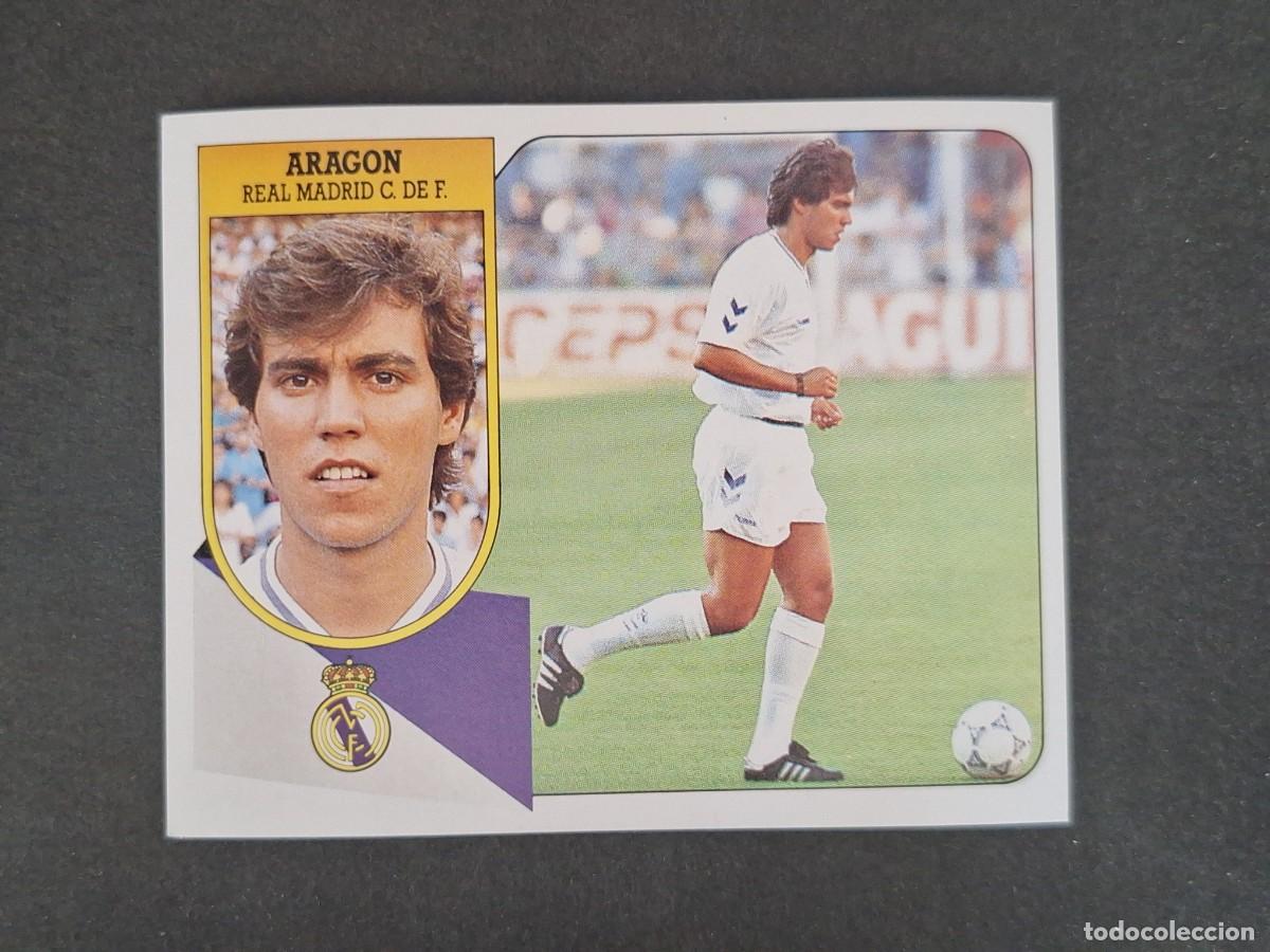 Cromos de f&uacute;tbol: L3 ARAGON REAL MADRID LIGA ESTE 1991 1992 91 92 CARTON SIN PEGAR NUNCA PEGADO