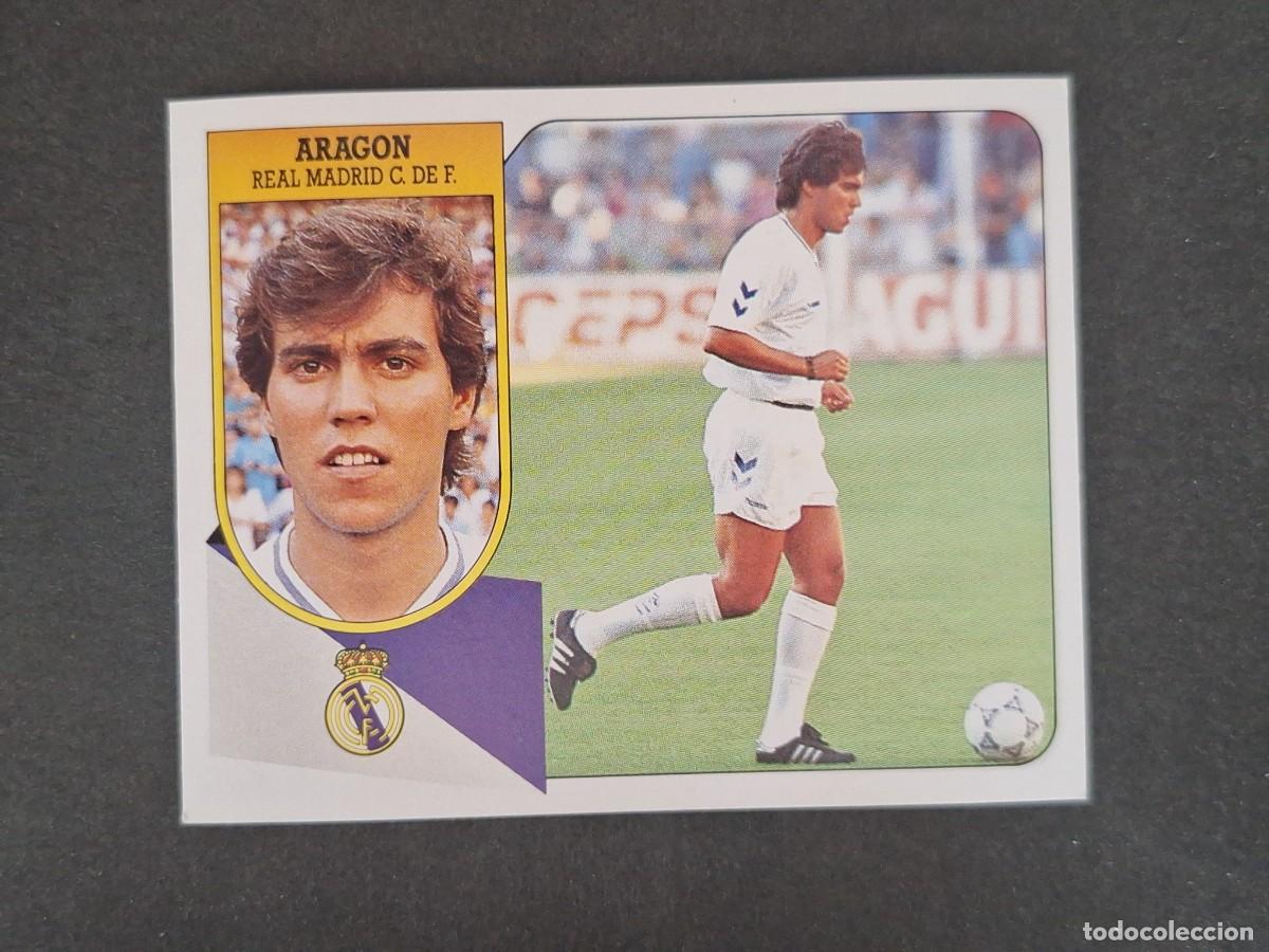 Fu&szlig;ball-Sticker: L3 ARAGON REAL MADRID LIGA ESTE 1991 1992 91 92 CARTON SIN PEGAR NUNCA PEGADO