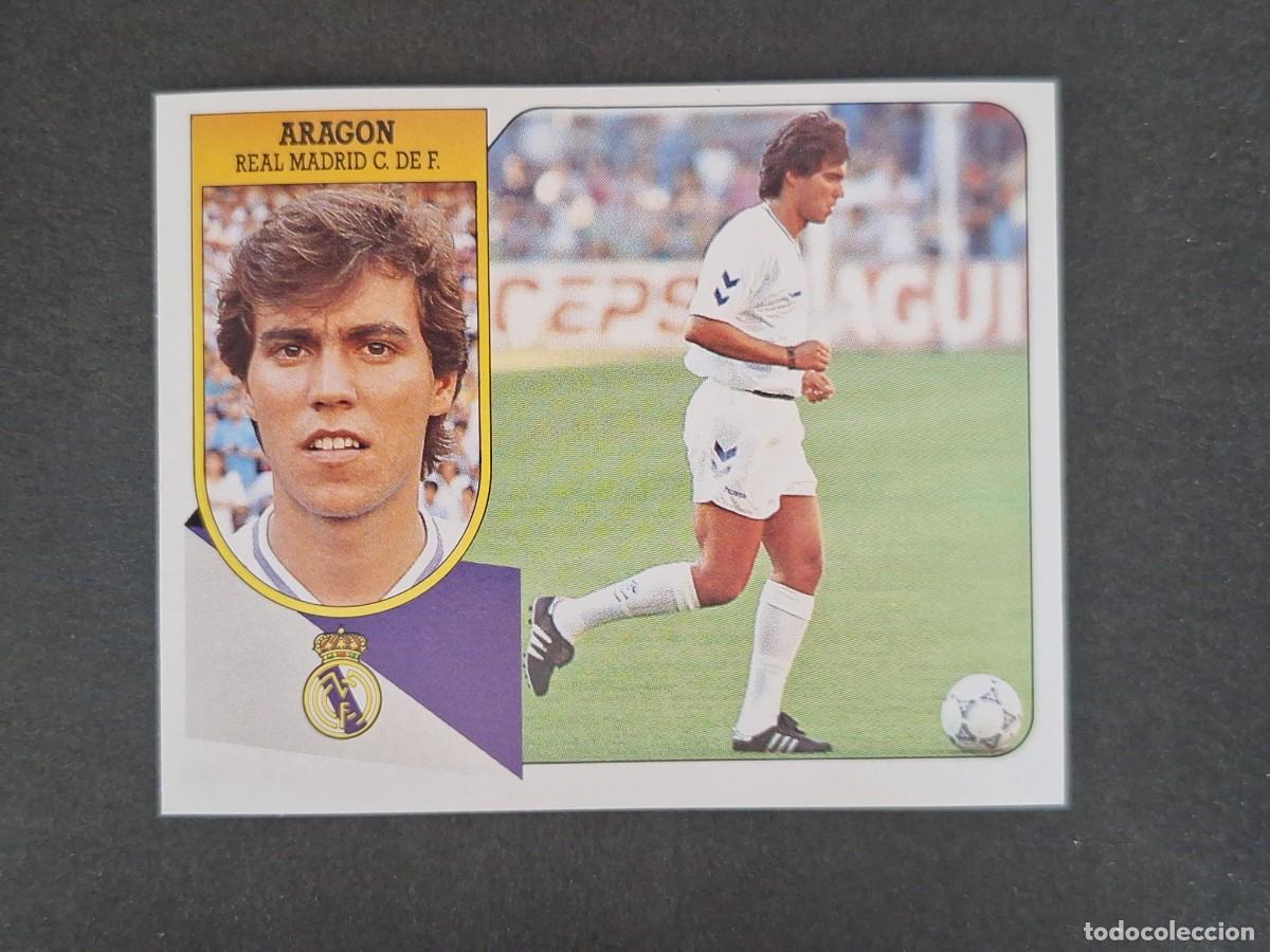 Fu&szlig;ball-Sticker: L3 ARAGON REAL MADRID LIGA ESTE 1991 1992 91 92 CARTON SIN PEGAR NUNCA PEGADO