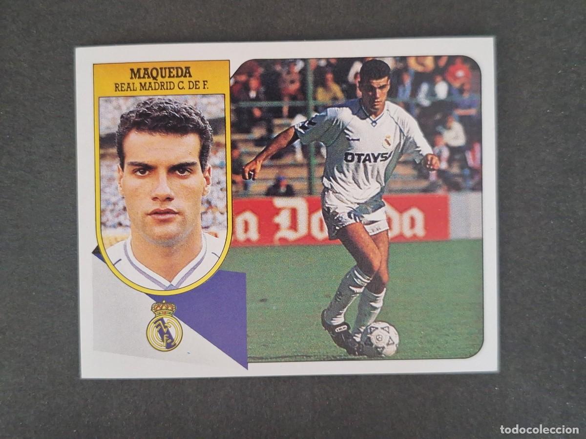 Fu&szlig;ball-Sticker: L3 MAQUEDA REAL MADRID LIGA ESTE 1991 1992 91 92 CARTON SIN PEGAR NUNCA PEGADO
