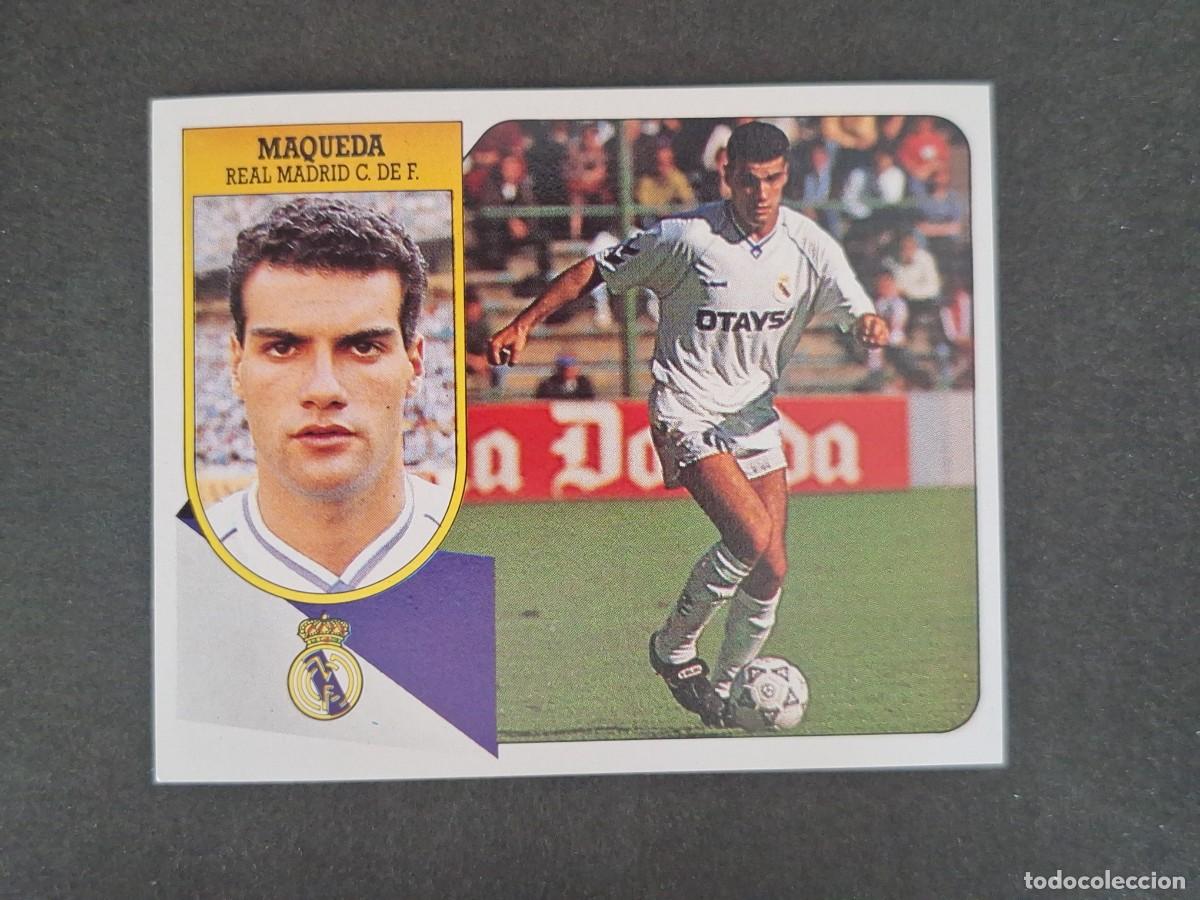 Cartes &agrave; collectionner de Football: L3 MAQUEDA REAL MADRID LIGA ESTE 1991 1992 91 92 CARTON SIN PEGAR NUNCA PEGADO