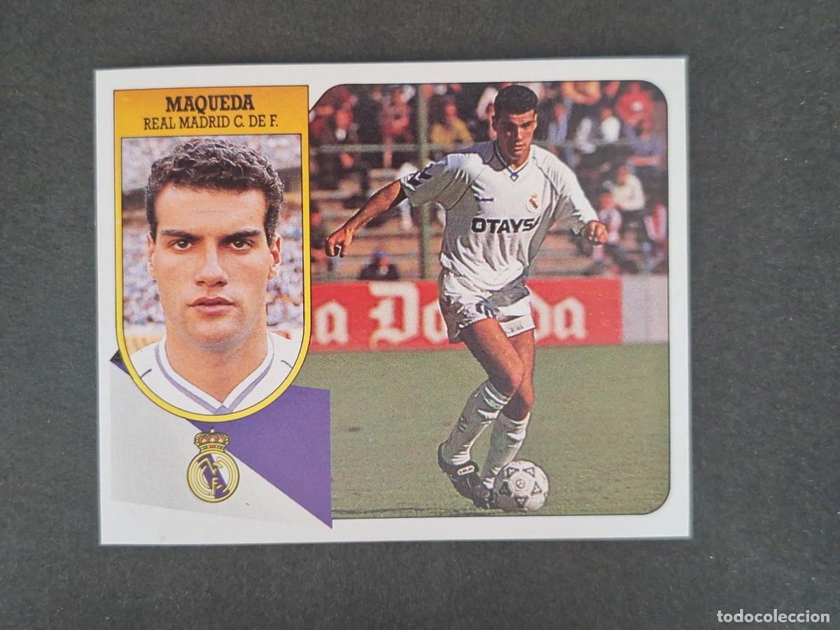Cartes &agrave; collectionner de Football: L3 MAQUEDA REAL MADRID LIGA ESTE 1991 1992 91 92 CARTON SIN PEGAR NUNCA PEGADO