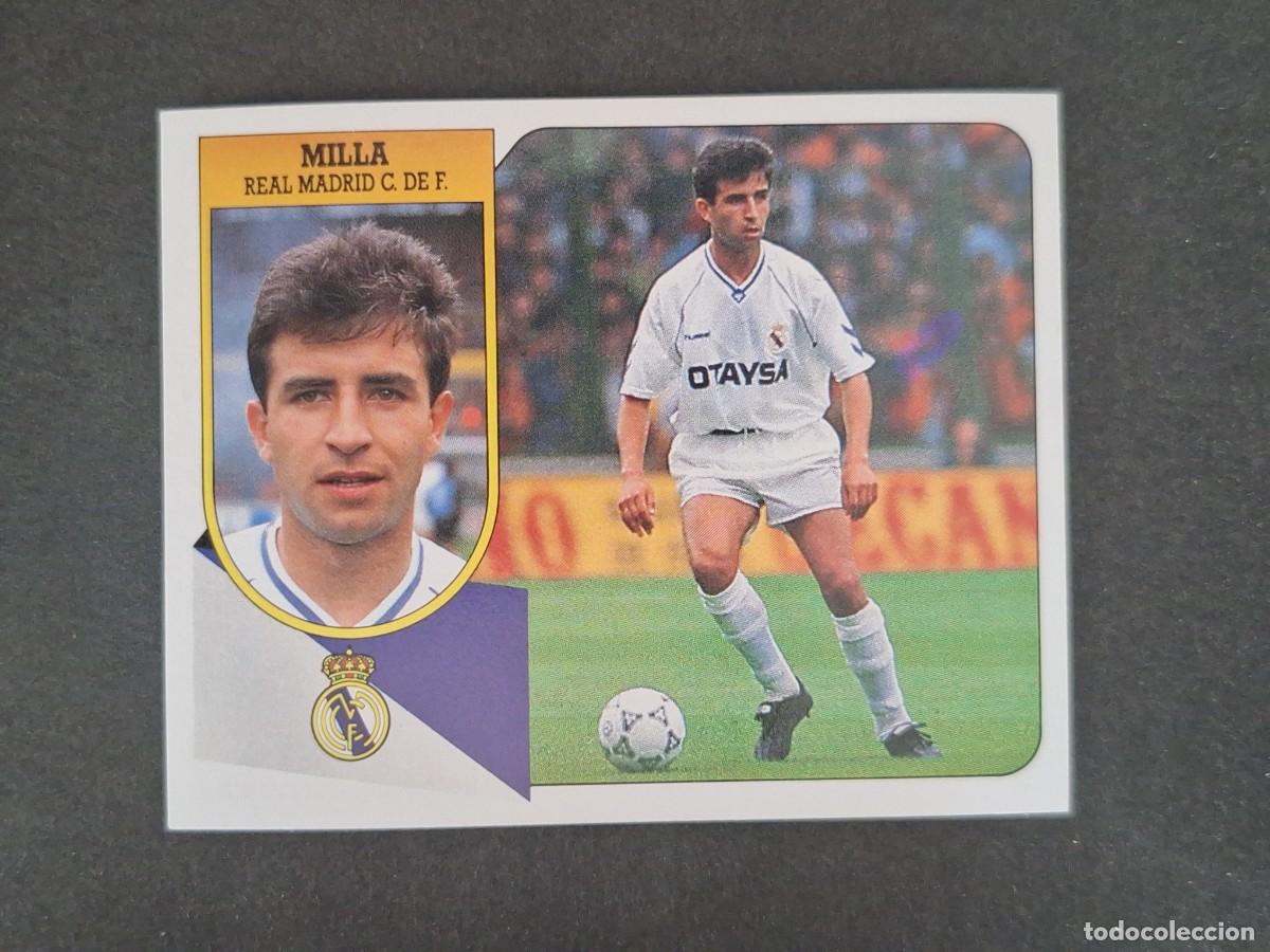 Cromos de f&uacute;tbol: L3 MILLA REAL MADRID LIGA ESTE 1991 1992 91 92 CARTON SIN PEGAR NUNCA PEGADO