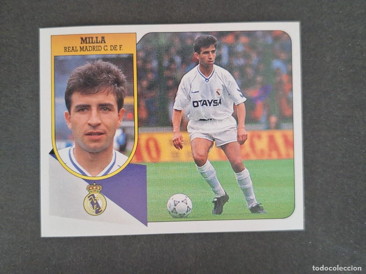 Cromos de f&uacute;tbol: L3 MILLA REAL MADRID LIGA ESTE 1991 1992 91 92 CARTON SIN PEGAR NUNCA PEGADO