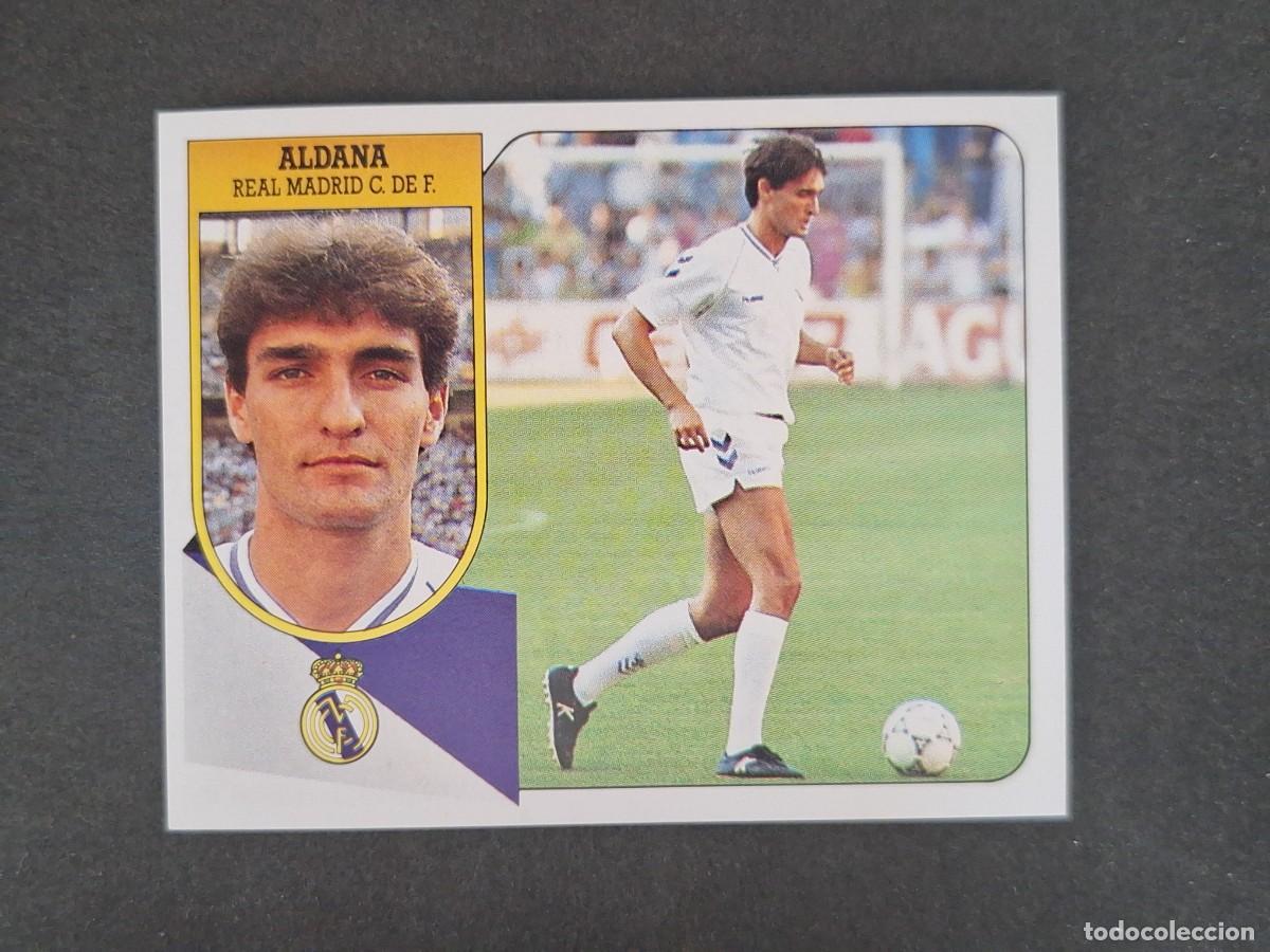 Cromos de f&uacute;tbol: L3 ALDANA REAL MADRID LIGA ESTE 1991 1992 91 92 CARTON SIN PEGAR NUNCA PEGADO