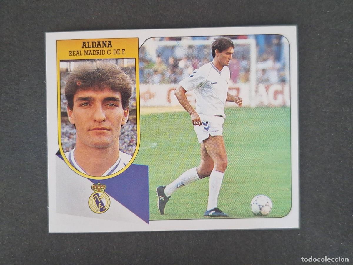 Cromos de f&uacute;tbol: L3 ALDANA REAL MADRID LIGA ESTE 1991 1992 91 92 CARTON SIN PEGAR NUNCA PEGADO