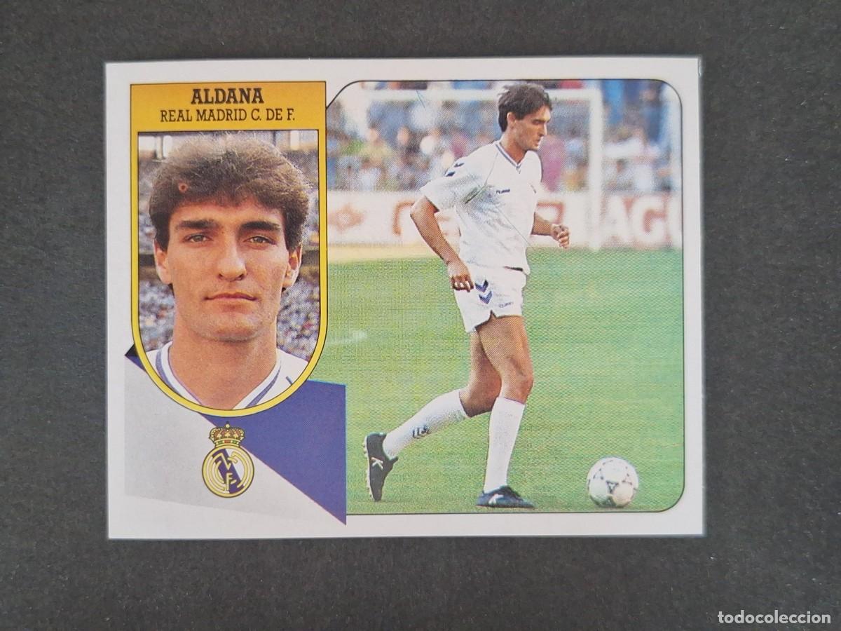 Cromos de f&uacute;tbol: L3 ALDANA REAL MADRID LIGA ESTE 1991 1992 91 92 CARTON SIN PEGAR NUNCA PEGADO