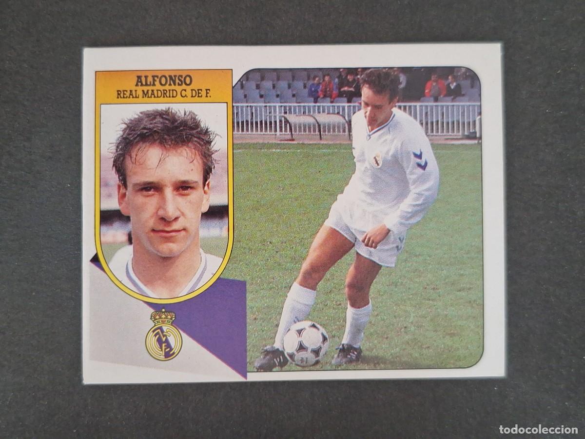 Cromos de f&uacute;tbol: L3 ALFONSO REAL MADRID LIGA ESTE 1991 1992 91 92 CARTON SIN PEGAR NUNCA PEGADO