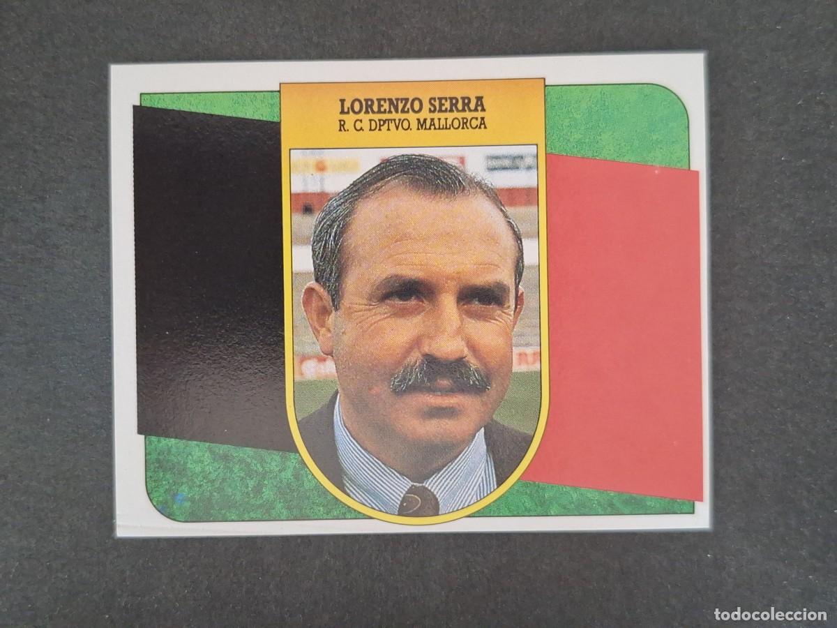Cromos de f&uacute;tbol: L3 LORENZO SERRA ENTRENADOR R.C.D. MALLORCA LIGA ESTE 1991 1992 91 92 CARTON SIN PEGAR NUNCA PEGADO