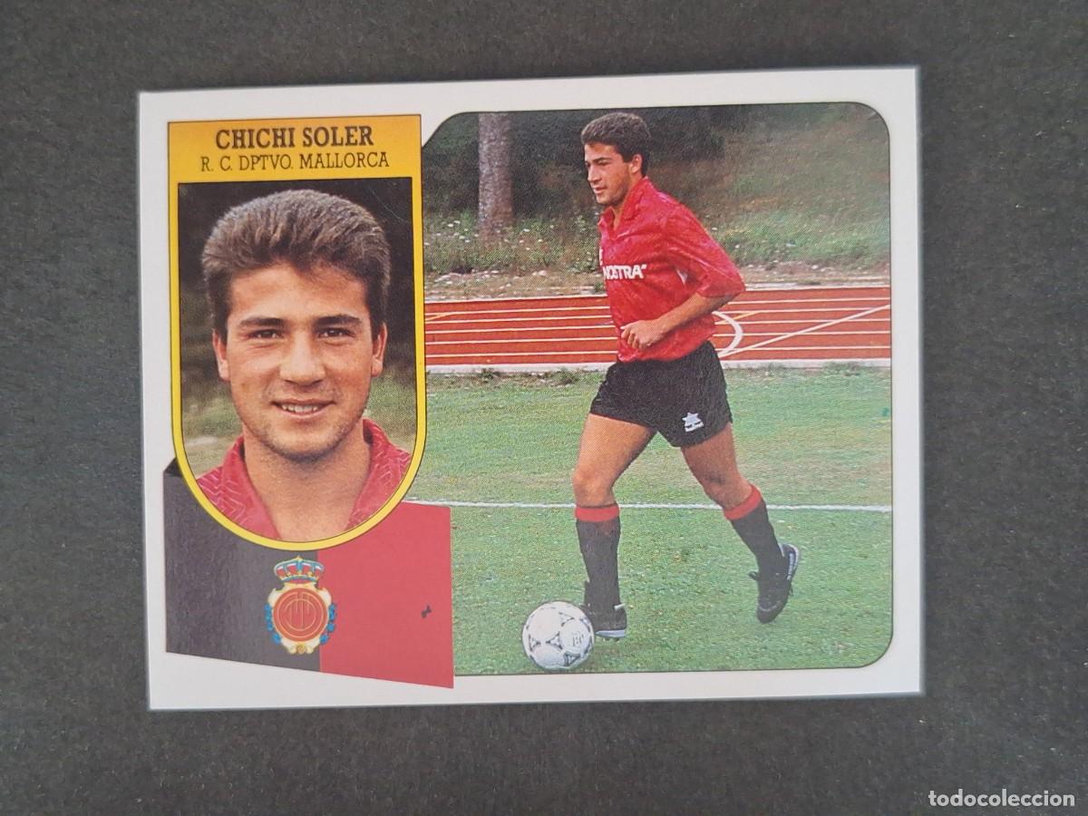 Cromos de f&uacute;tbol: L3 CHICHI SOLER R. C. D. MALLORCA LIGA ESTE 1991 1992 91 92 CARTON SIN PEGAR NUNCA PEGADO
